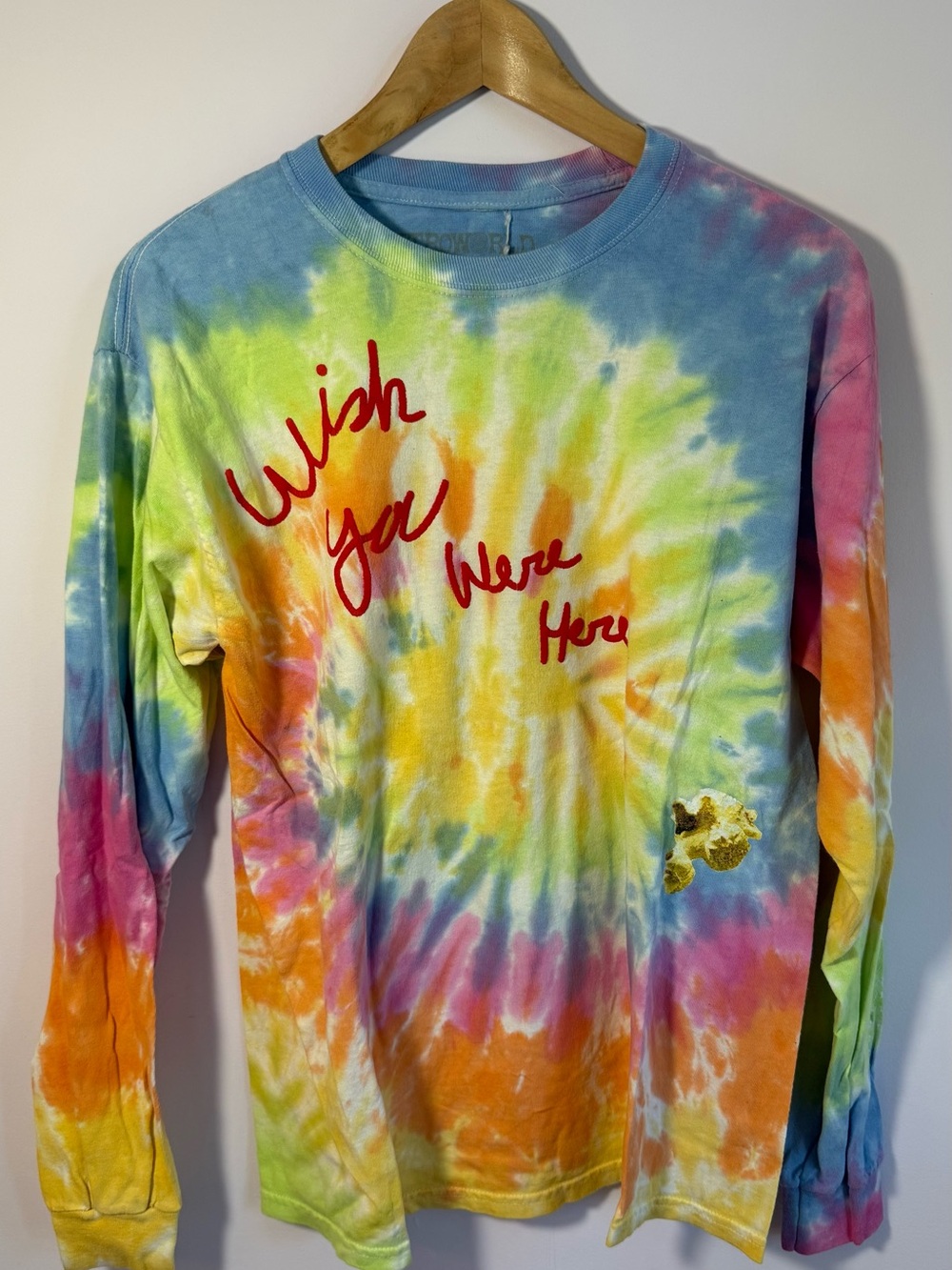 ASTROWORLD Tie-Dye Tee with 'Wish You Were Here'
